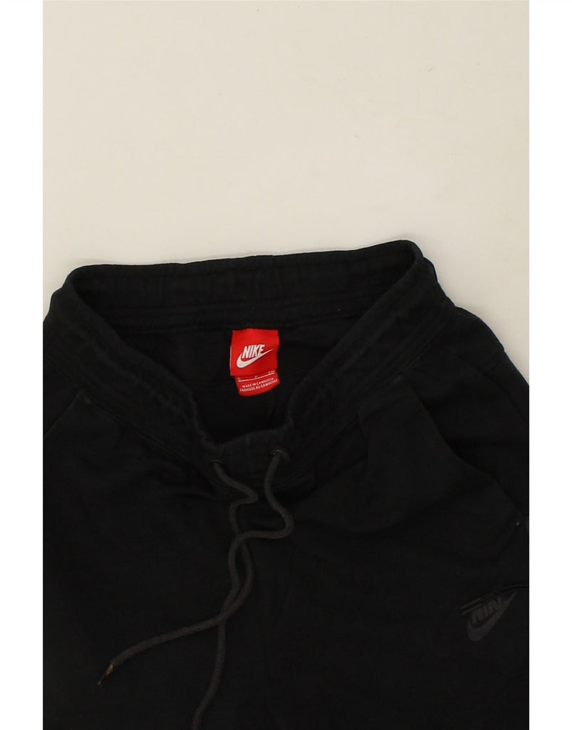 NIKE Womens Tracksuit Trousers Joggers UK 10 Small Black Cotton | Vintage Nike | Thrift | Second-Hand Nike | Used Clothing | Messina Hembry 