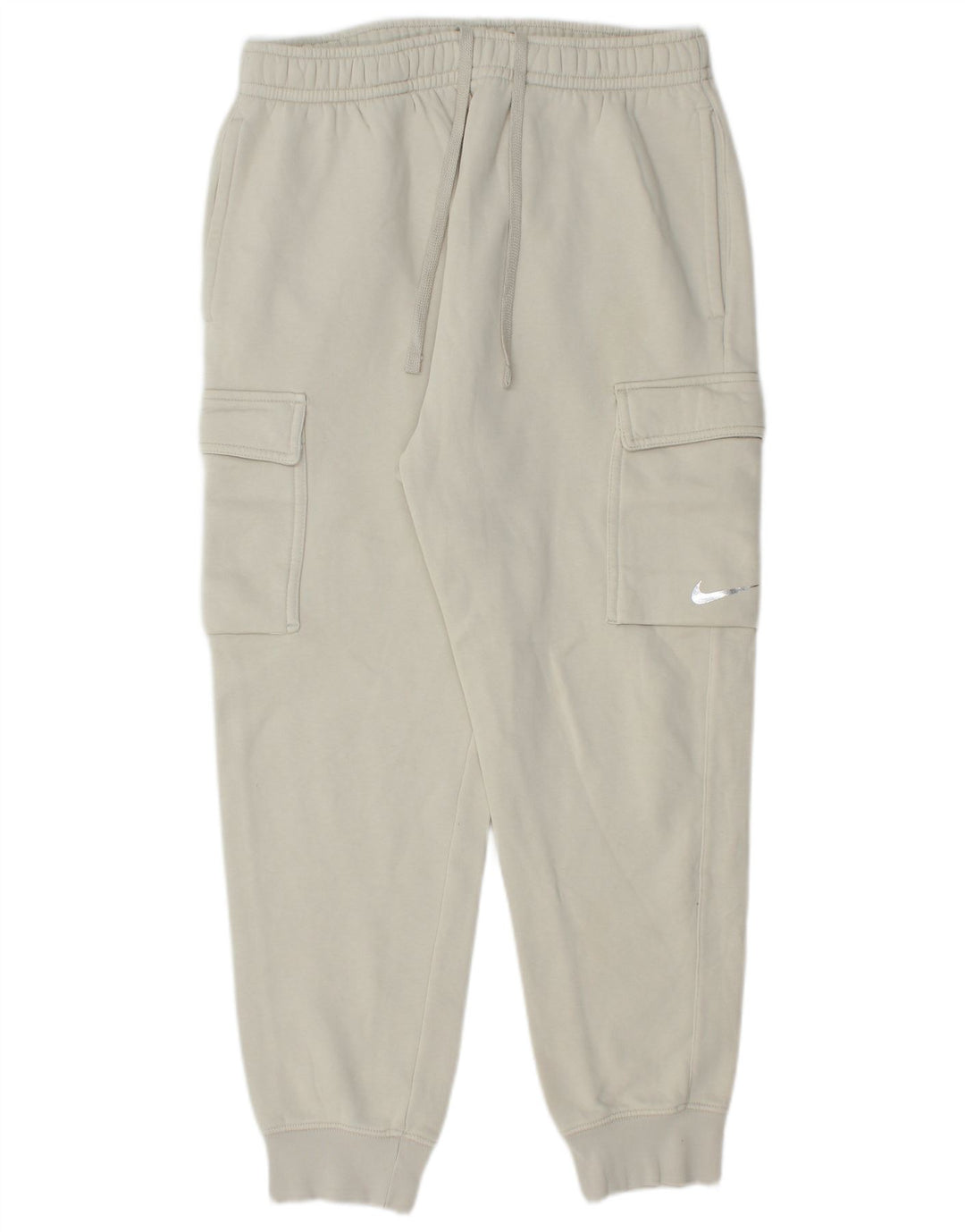 Nike Mens Standard Fit Tracksuit Trousers Joggers Medium White Cotton