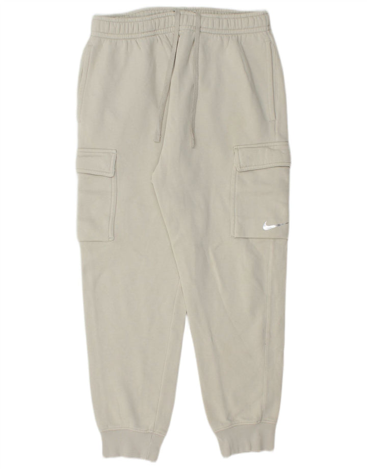 Nike Mens Standard Fit Tracksuit Trousers Joggers Medium White Cotton