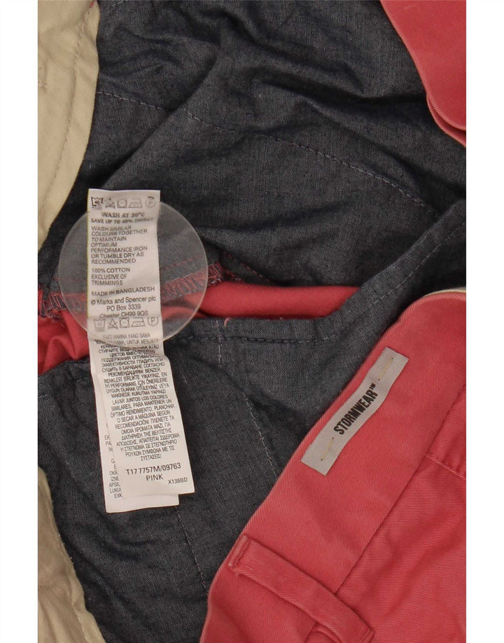 Marks & Spencer Mens Chino Shorts W36 Large Pink Cotton