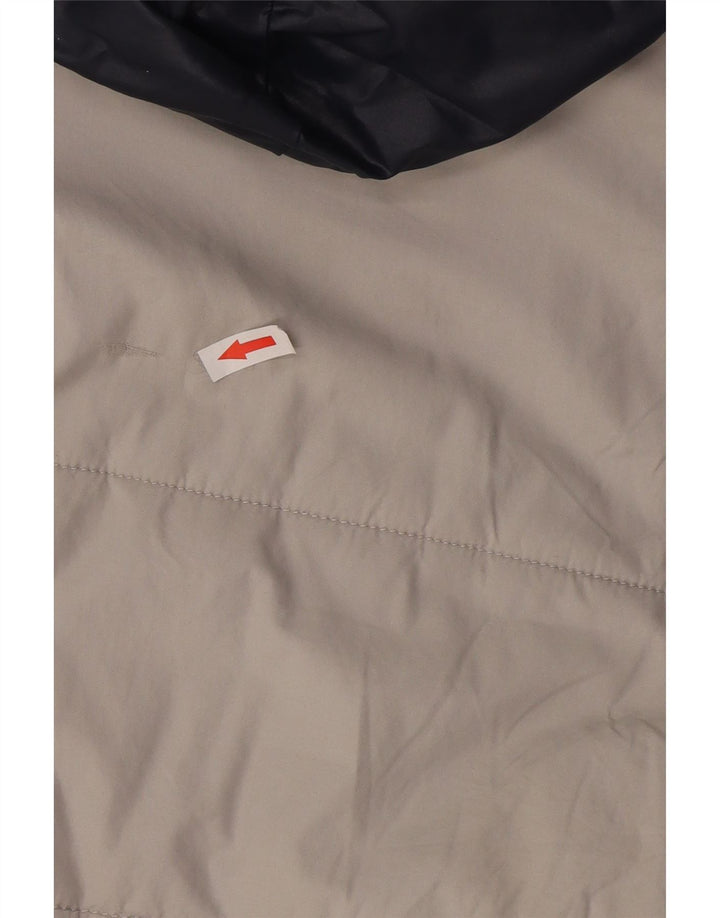 Fila Mens Hooded Padded Jacket UK 38 Medium Grey Cotton