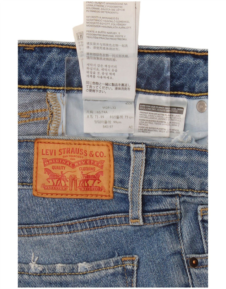 LEVI'S Womens 712 Slim Jeans W29 L32 Blue Cotton
