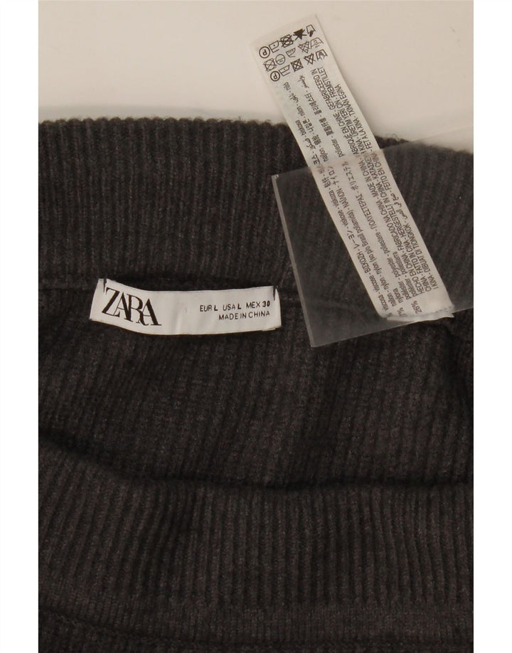 ZARA Womens Mini Skirt Large W32  Grey Viscose Vintage Zara and Second-Hand Zara from Messina Hembry 