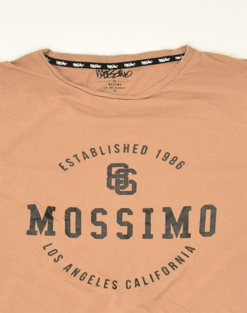 MOSSIMO Mens Graphic T-Shirt Top XL Beige Cotton | Vintage Mossimo | Thrift | Second-Hand Mossimo | Used Clothing | Messina Hembry 