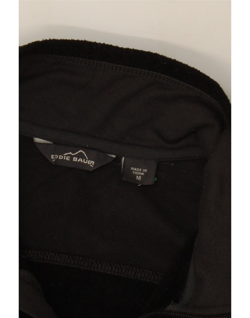 EDDIE BAUER Mens Fleece Jacket UK 38 Medium Black Colourblock Polyester Vintage Eddie Bauer and Second-Hand Eddie Bauer from Messina Hembry 