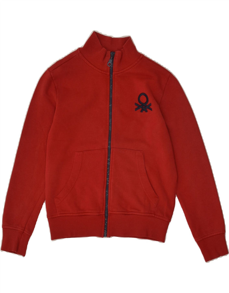 BENETTON Boys Tracksuit Top Jacket 7-8 Years Medium Red Cotton | Vintage Benetton | Thrift | Second-Hand Benetton | Used Clothing | Messina Hembry 