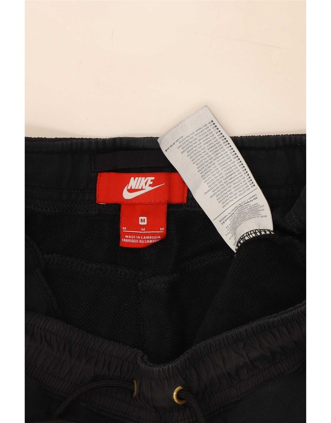 Nike Mens Tracksuit Trousers Joggers Medium Black Cotton