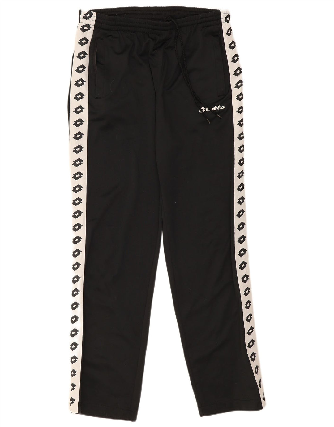 Lotto Mens Graphic Tracksuit Trousers Large  Black Colourblock