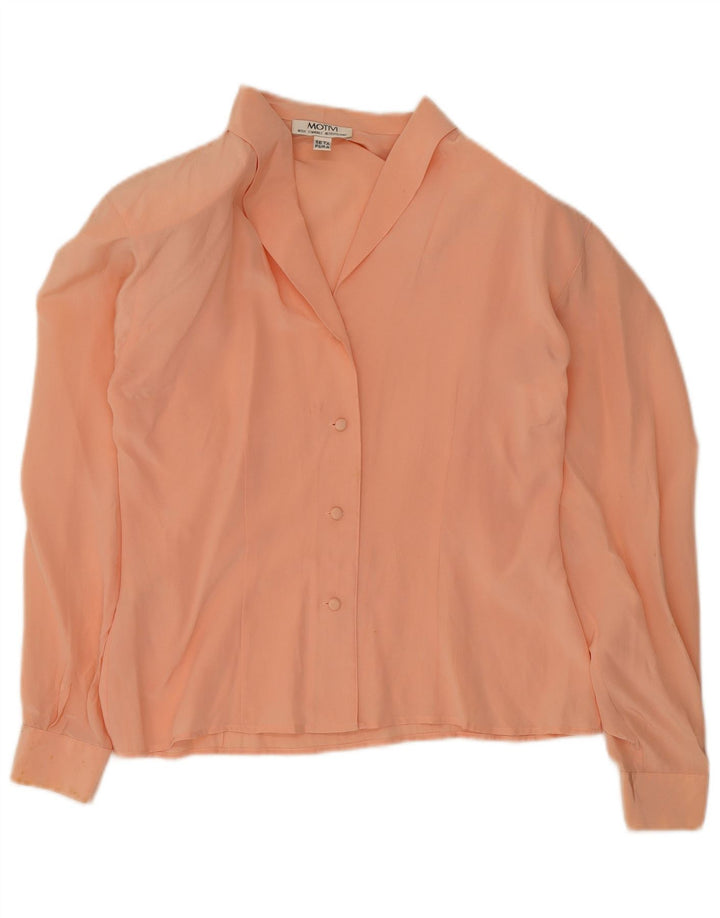 MOTIVI Womens Shirt Blouse UK 12 Medium Pink Silk