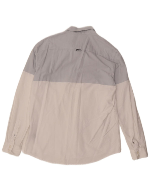 Crew Clothing Mens Slim Fit Shirt Large White Colourblock Cotton