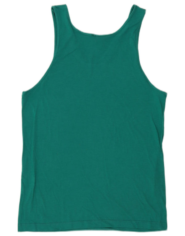 Adidas Mens Graphic Vest Top UK 40/42 Medium Green Cotton