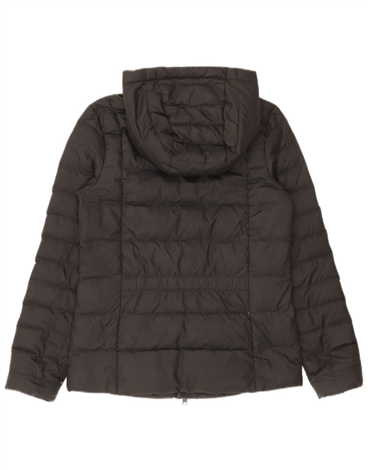Nike Womens Hooded Padded Jacket UK 10 Small Black Polyester