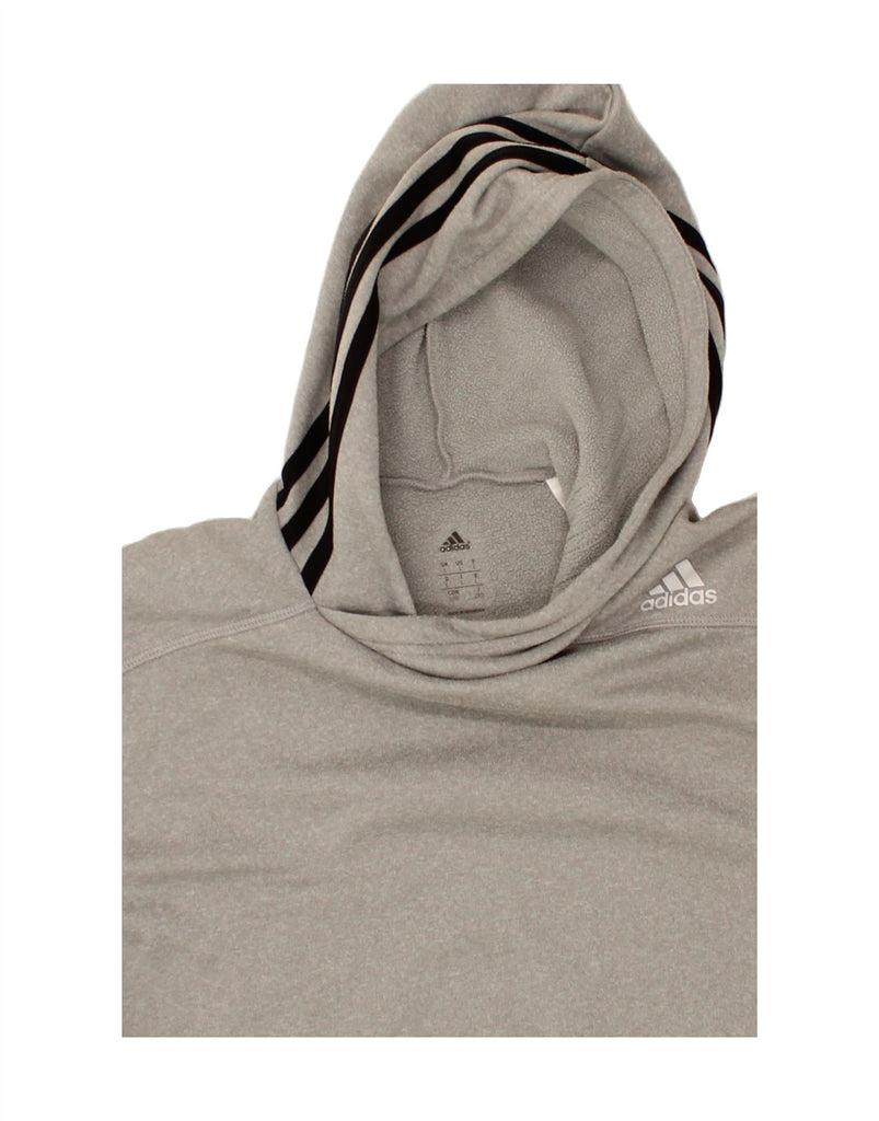 ADIDAS Mens Hoodie Jumper Large Grey Polyester Vintage Adidas and Second-Hand Adidas from Messina Hembry 