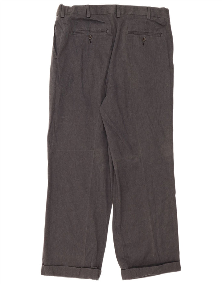 Eddie Bauer Mens Pegged Chino Trousers W36 L31 Grey Classic