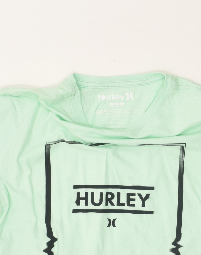 HURLEY Mens Graphic T-Shirt Top Small Green Cotton | Vintage Hurley | Thrift | Second-Hand Hurley | Used Clothing | Messina Hembry 