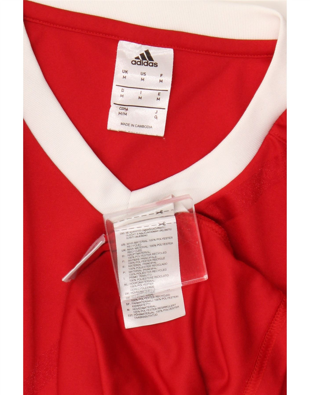 Adidas Mens Climalite Top Long Sleeve Medium Red Polyester