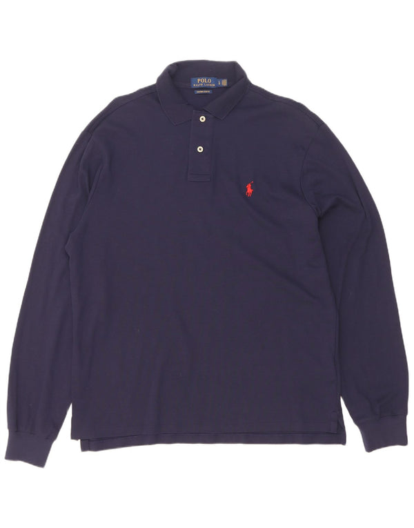 Polo Ralph Lauren Mens Long Sleeve Polo Shirt Large Navy Blue