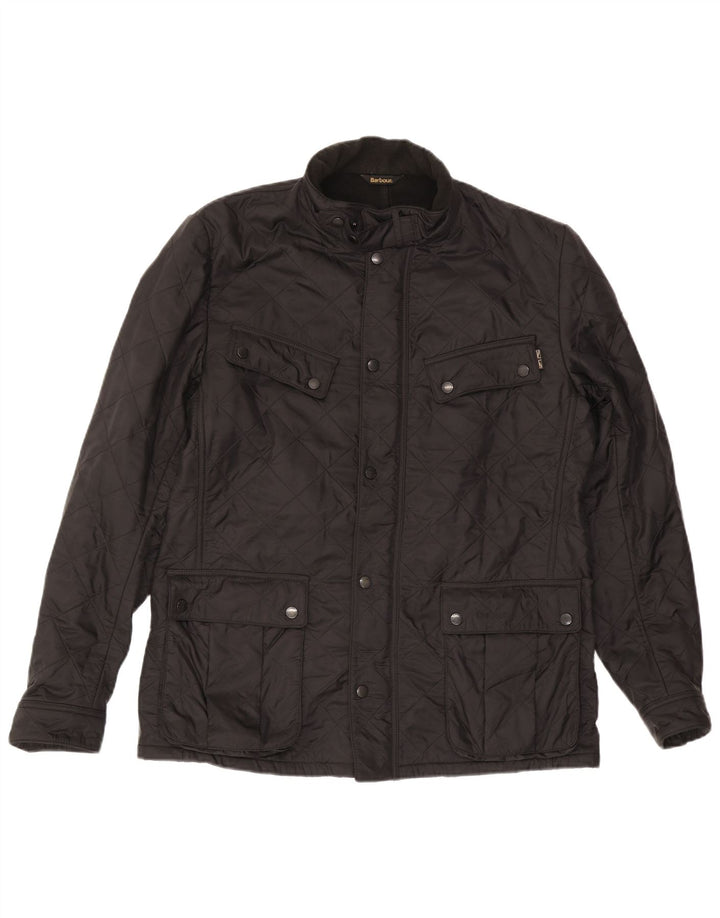 Barbour Mens Quilted Jacket UK 42 XL Black Polyamide
