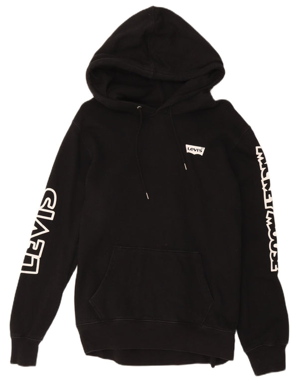 Levi's Mens Mickey Mouse Graphic Hoodie Jumper Large Black Cotton