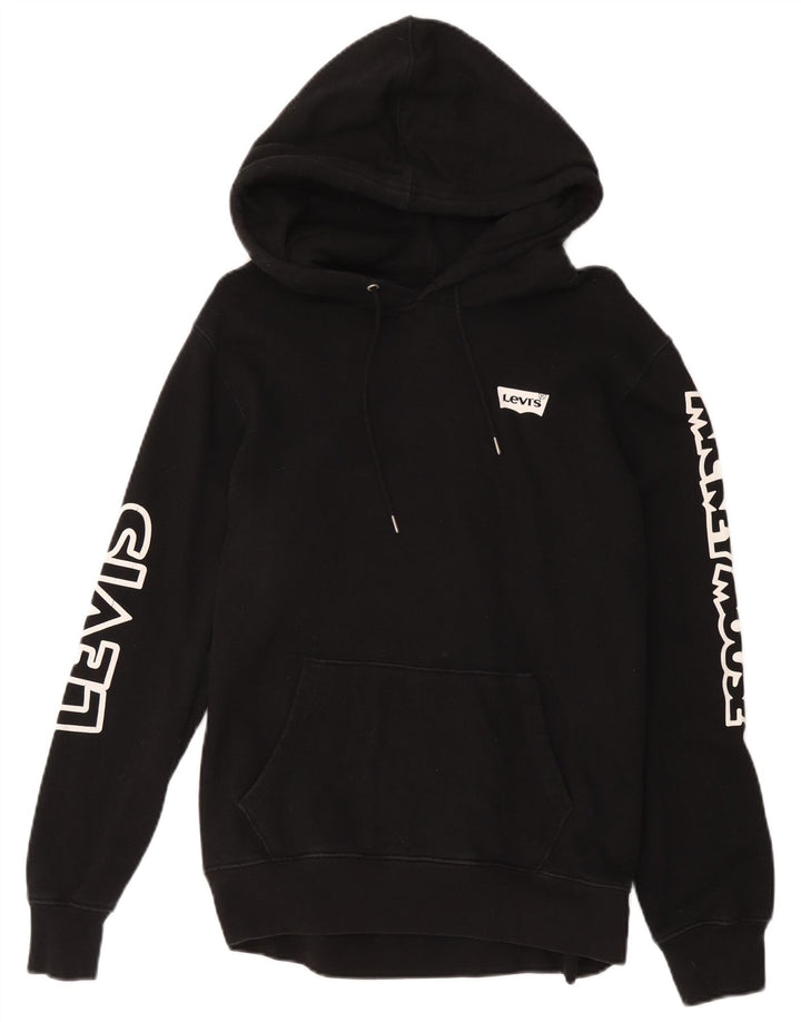 Levi's Mens Mickey Mouse Graphic Hoodie Jumper Large Black Cotton