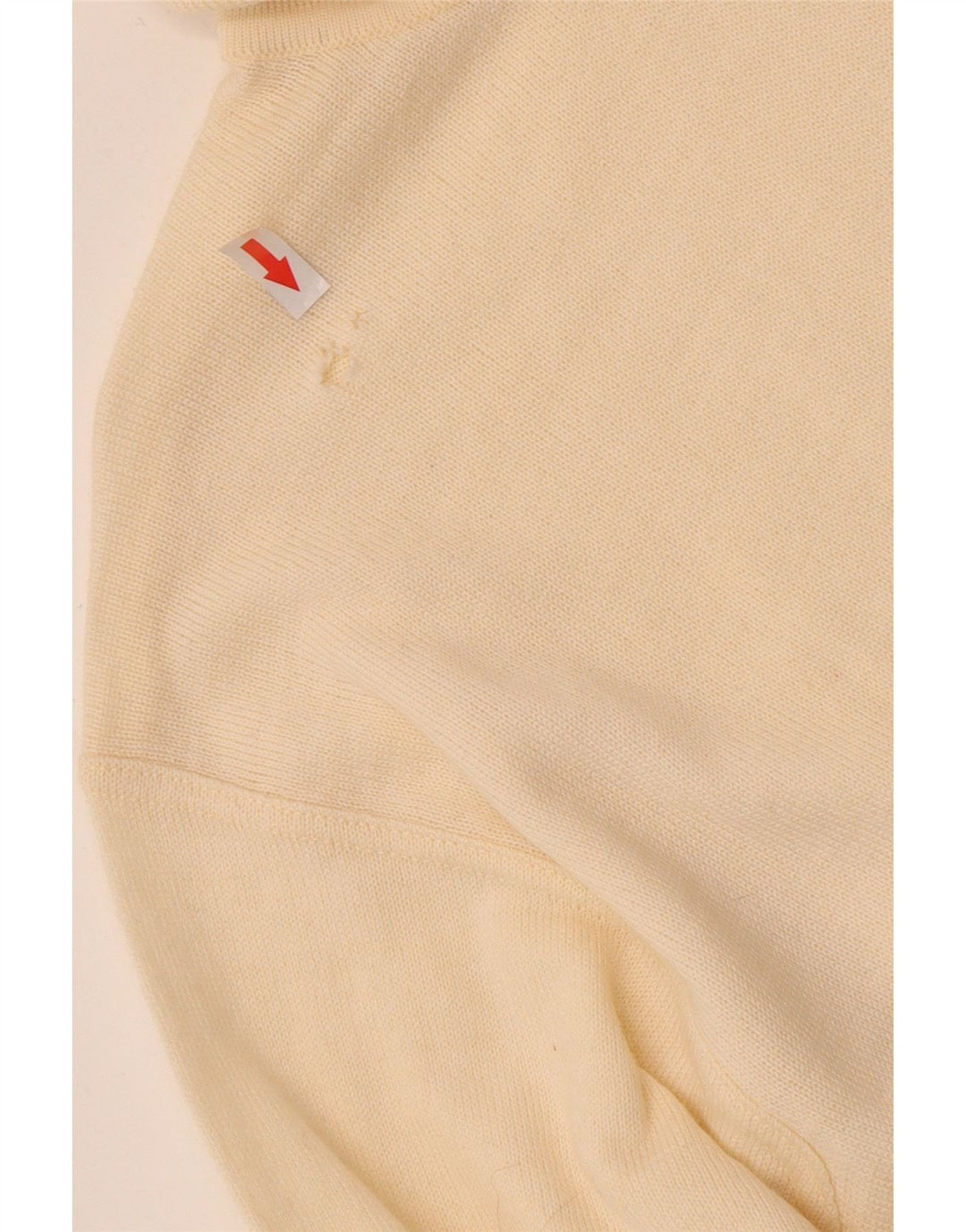 Vintage Mens Roll Neck Jumper Sweater IT 48 Medium Off White Polyacrylic