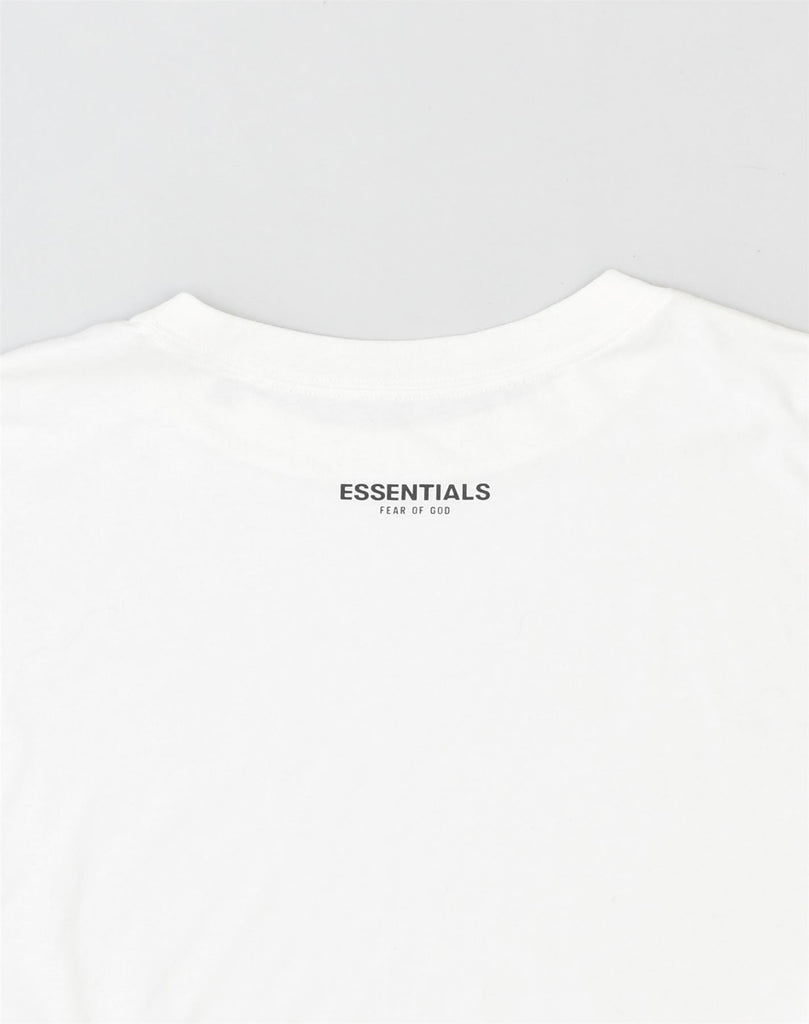 ESSENTIALS Mens T-Shirt Large White Cotton | Vintage Essentials | Thrift | Second-Hand Essentials | Used Clothing | Messina Hembry 