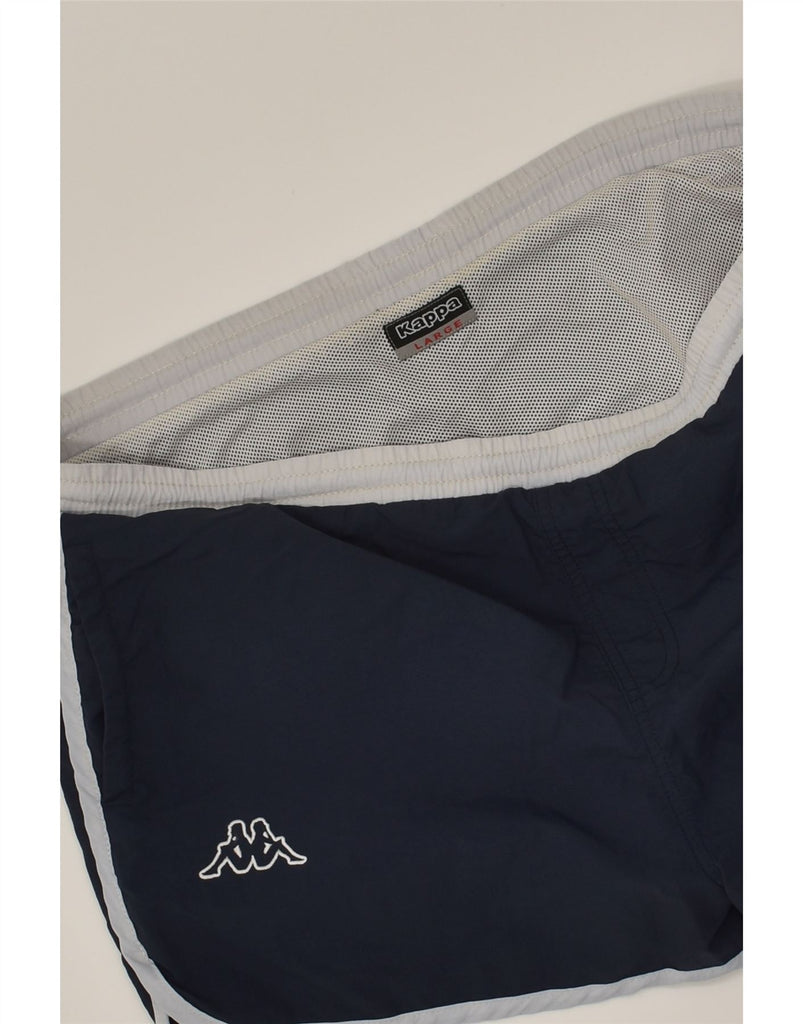 KAPPA Mens Sport Shorts Large Navy Blue Polyester | Vintage Kappa | Thrift | Second-Hand Kappa | Used Clothing | Messina Hembry 