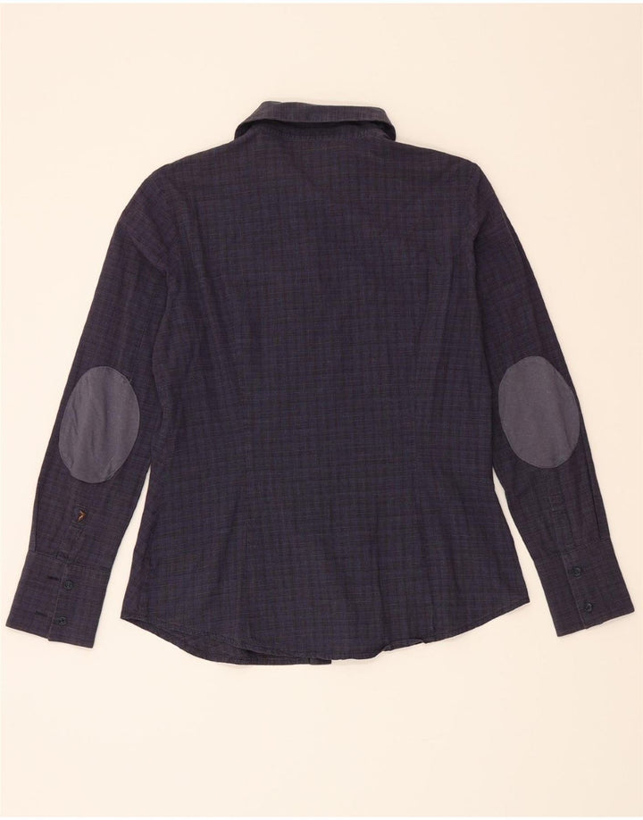 TRUSSARDI Womens Shirt UK 14 Large Purple Check Cotton Vintage Trussardi and Second-Hand Trussardi from Messina Hembry 
