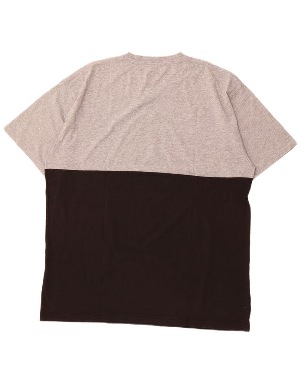VANS Mens Classic Fit T-Shirt Top XL Black Colourblock Cotton