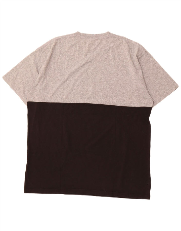 VANS Mens Classic Fit T-Shirt Top XL Black Colourblock Cotton