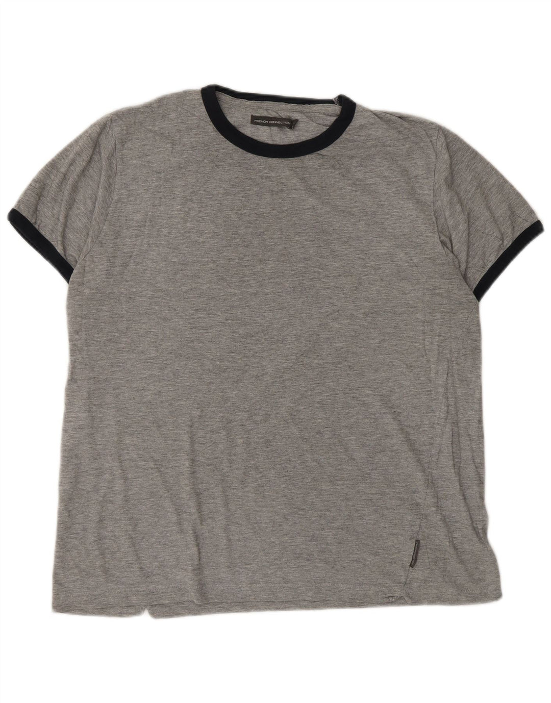 French Connection Mens T-Shirt Top XL Grey Cotton