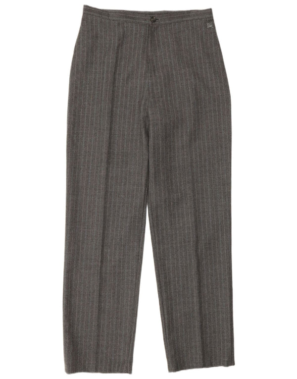 Burberry Womens High Waist Casual Trousers EU 40 Medium W28 L30 Grey