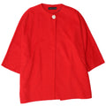 ZARA Womens Oversized Oversized 3/4 Sleeve Overcoat UK 18 XL Red Wool