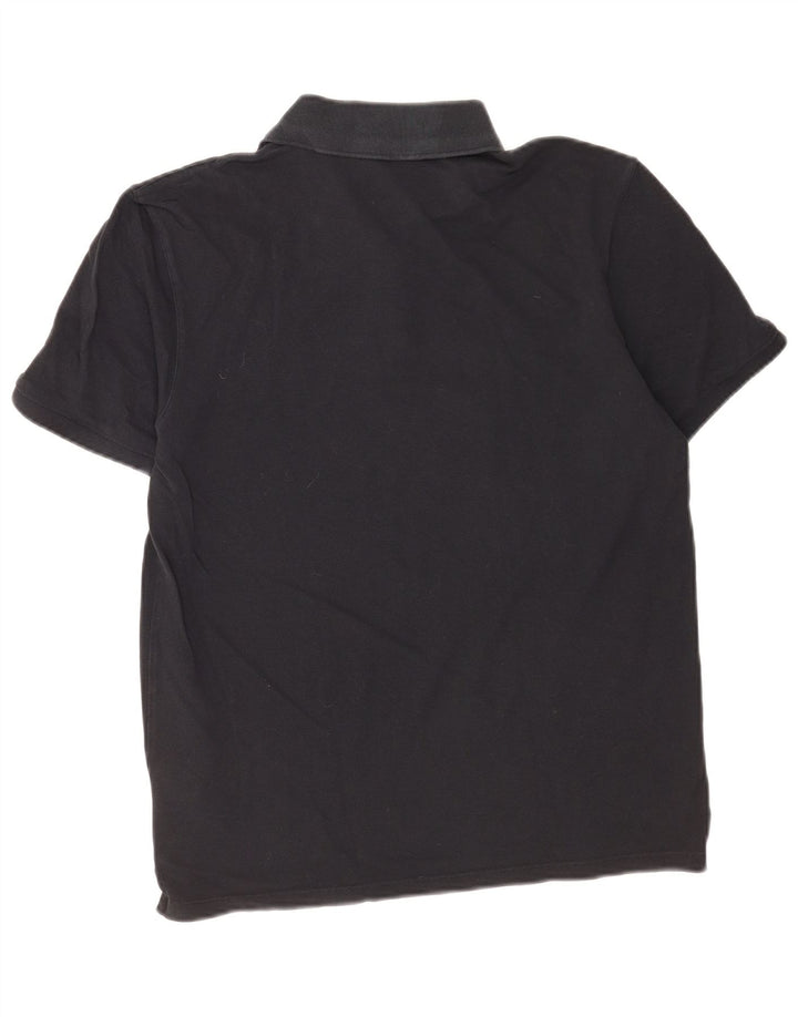 HUGO BOSS Mens Polo Shirt Medium Black Cotton