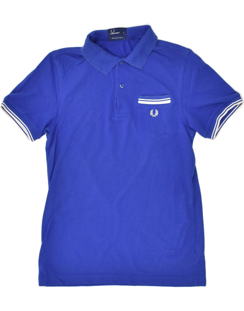 FRED PERRY Mens Polo Shirt Small Blue Cotton | Vintage Fred Perry | Thrift | Second-Hand Fred Perry | Used Clothing | Messina Hembry 