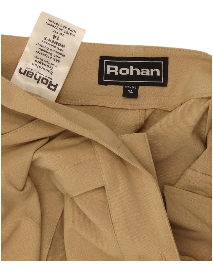 Rohan Womens Straight Casual Trousers UK 14 Medium W30 L29 Beige Polyester