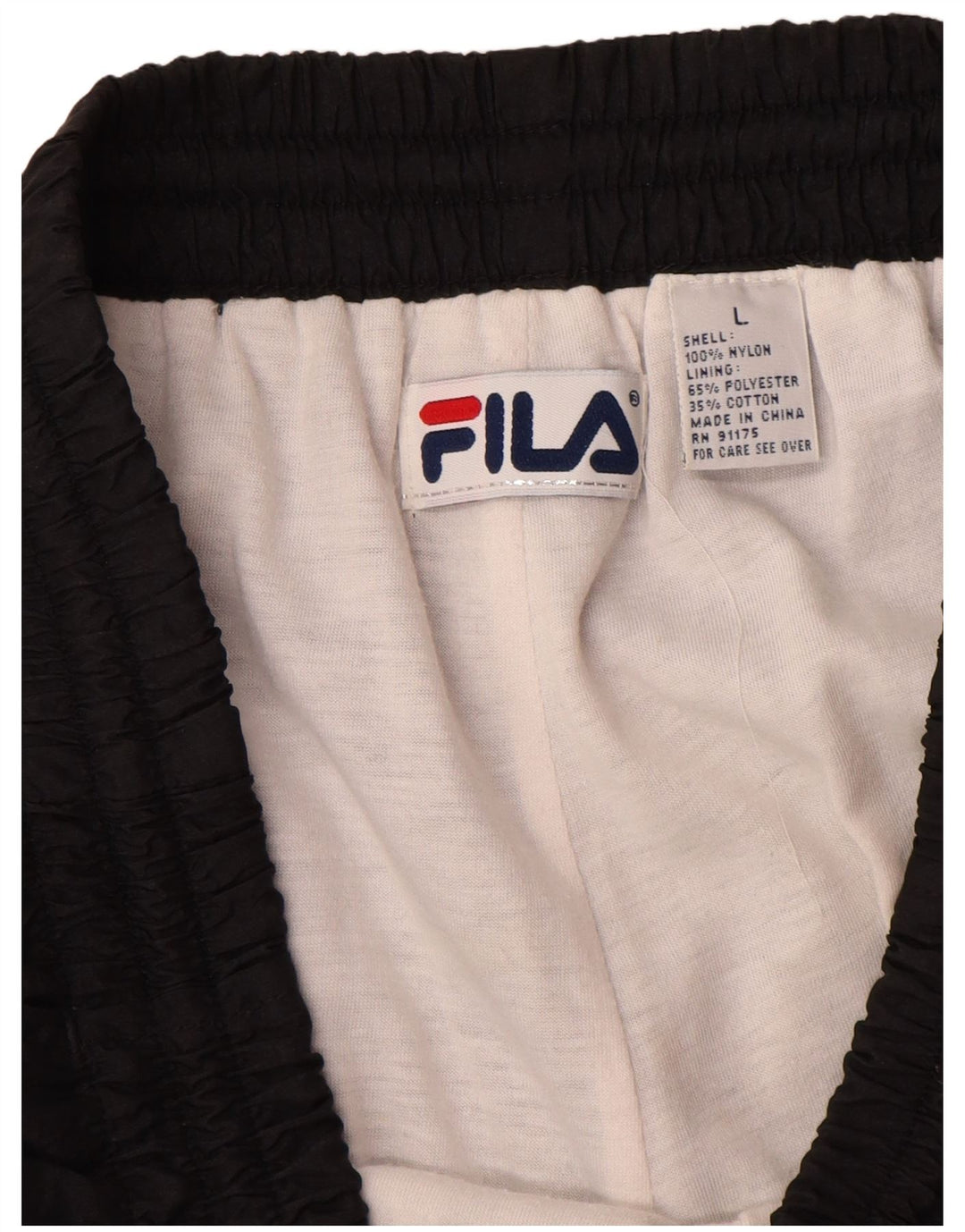 Fila Mens Tracksuit Trousers Large  Black Nylon