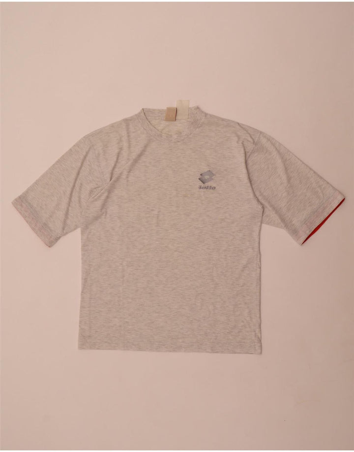 Lotto Mens Graphic T-Shirt Top Medium Grey Flecked