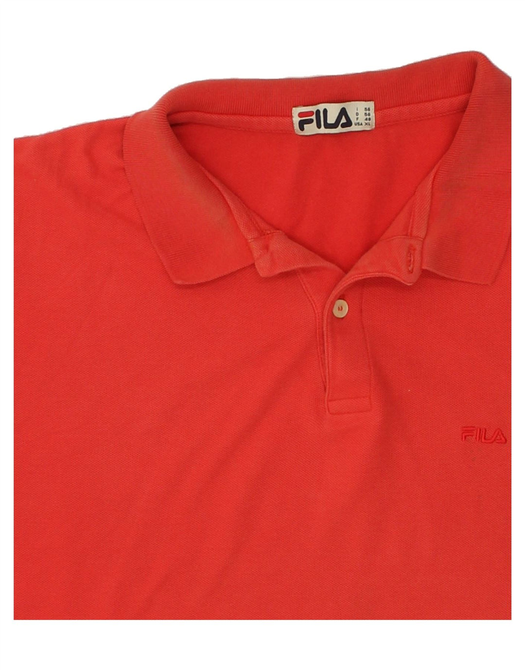 FILA Mens Polo Shirt IT 56 XL Red Cotton Vintage Fila and Second-Hand Fila from Messina Hembry 