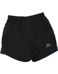 KAPPA Mens Sport Shorts Large Black Nylon