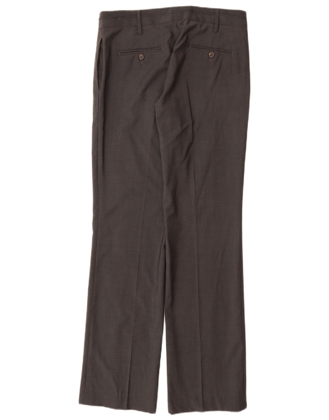 MASSIMO DUTTI Womens Straight Suit Trousers EU 38 Small W28 L33 Grey Wool