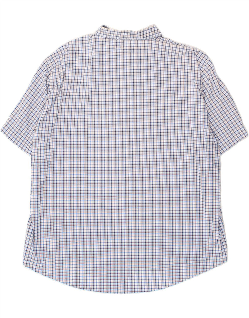 SEA BARRIER Mens Short Sleeve Shirt 2XL Blue Check Cotton Vintage Sea Barrier and Second-Hand Sea Barrier from Messina Hembry 