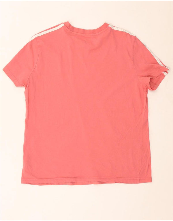 ADIDAS Womens T-Shirt Top UK 20/22 XL Pink Cotton