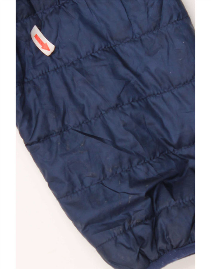 Umbro Mens Hooded Padded Jacket UK 40 Large Navy Blue Polyester