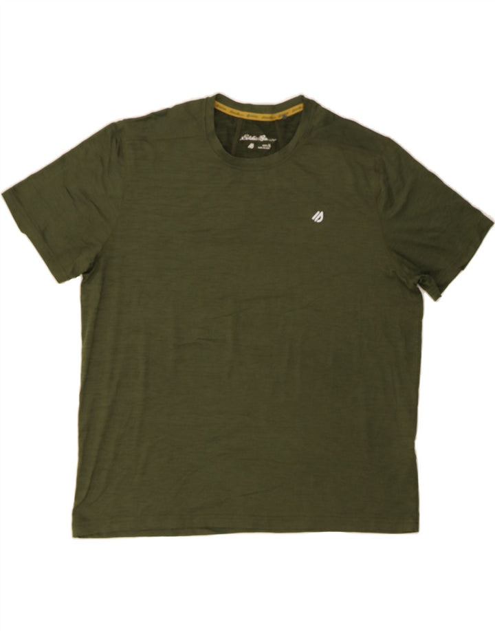 EDDIE BAUER Mens T-Shirt Top XL Green Vintage Eddie Bauer and Second-Hand Eddie Bauer from Messina Hembry 