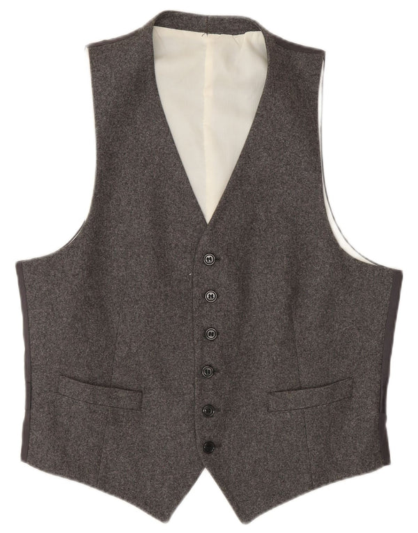 Vintage Mens Waistcoat Small Grey