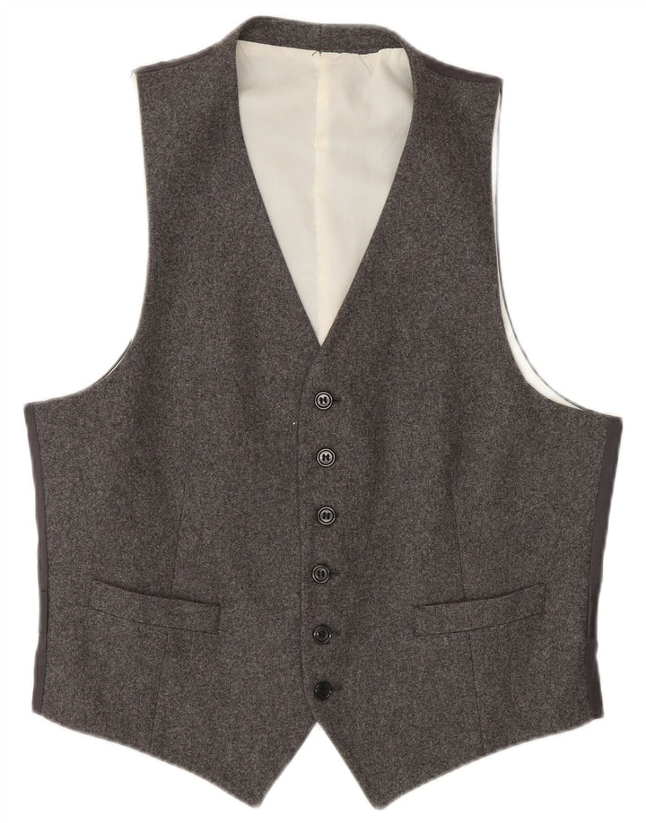 Vintage Mens Waistcoat Small Grey