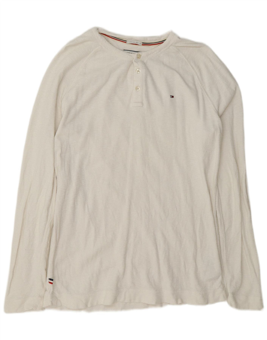Tommy Hilfiger Mens Regular Top Long Sleeve Large White Cotton