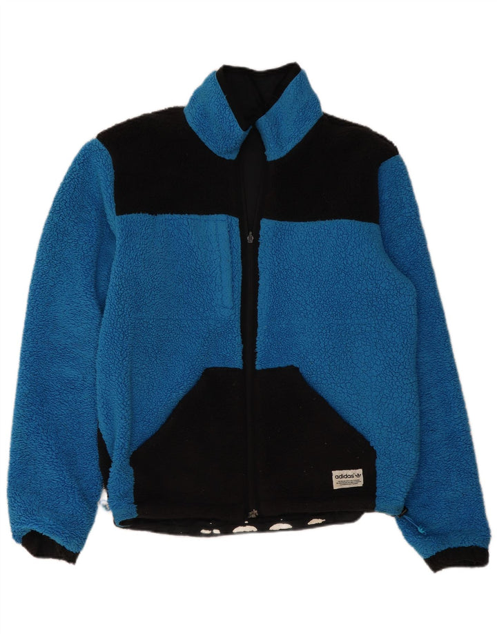 Adidas Mens Reversible Jacket UK 38 Medium Black Polyester