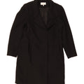 REISS Womens Overcoat UK 12 Medium Black Wool Vintage Reiss and Second-Hand Reiss from Messina Hembry 